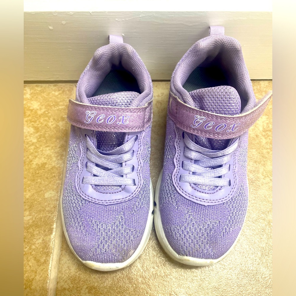 GEOX purple girl sneaker size 11